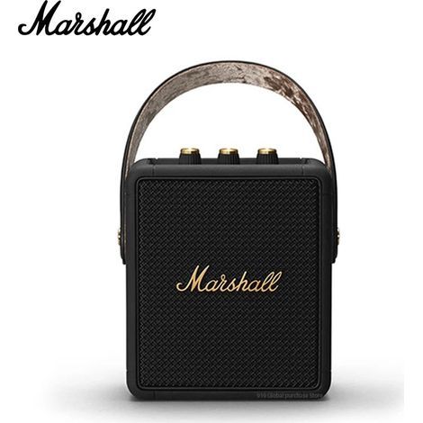Marshall Stockwell II Portable Bluetooth Speaker - Black and Brass