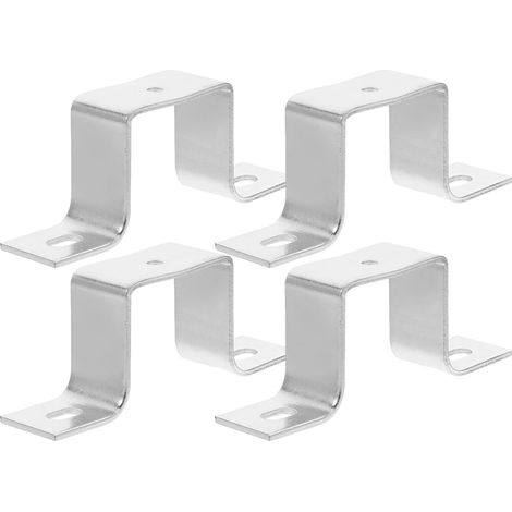 Support Plano para Riel Forma de U Acero Inoxidable 4 Piezas (1/5)