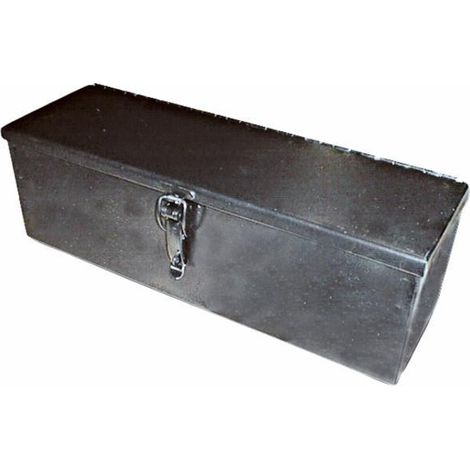 Lem Select – Coffre à outils acier brut 300 x 90 x 95 mm ép. 10/10 – Tôle pliée et soudée – Pour chantiers humides