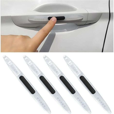 4-teiliges Antikollisionsleisten-Set für Autos, Stoßstangenschutzleiste, Antikollisionsschutzleiste für Autos, Türschutzleiste mit antistatischer Beschichtung (transparent) - Crezuo