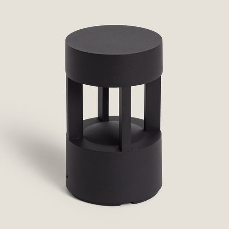 Baliza Sobremuro Exterior LED 7W Aluminio 14cm Mokka Negro