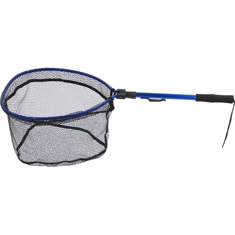 Épuisette flottante, filet de pêche, maille respectueuse du poisson pour une capture et une remise à l'eau en toute sécurité, compacte et pliable pour un transport et un rangement faciles, bleue (1/5)