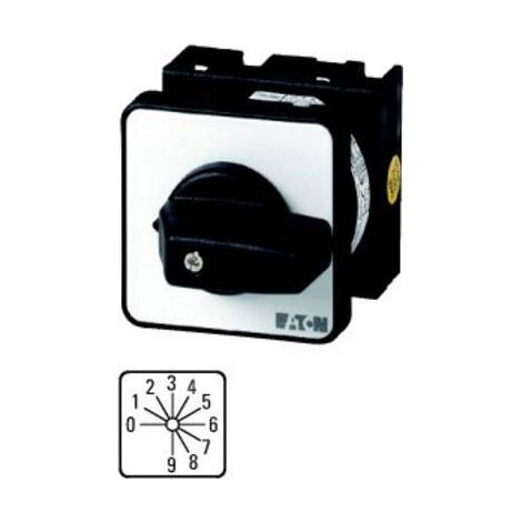 Commutateur de codage Contacts: 8 20 A Code binaire BCD 0-9 plastron: 0-9 30 ° à accrochage M EATON T0-4-15602/EZ (1/2)