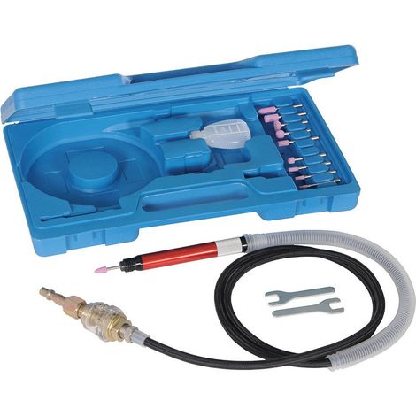 Mini meuleuse pneumatique 54000 tr/mn et accessoires de precision (1/4)