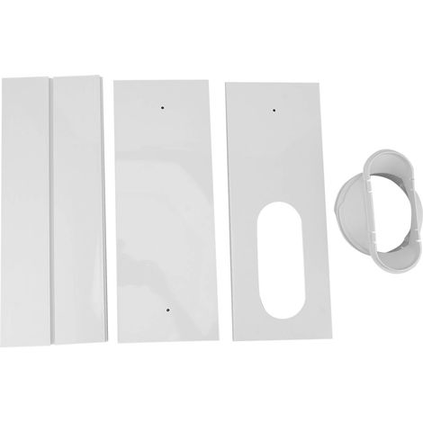 Kit de ventilation pour fenêtre de climatiseur en PVC, installation facile, sans joint, universel et réglable. Accessoire pour fenêtre de climatiseur avec 3 plaques pour fenêtre de 110 cm.