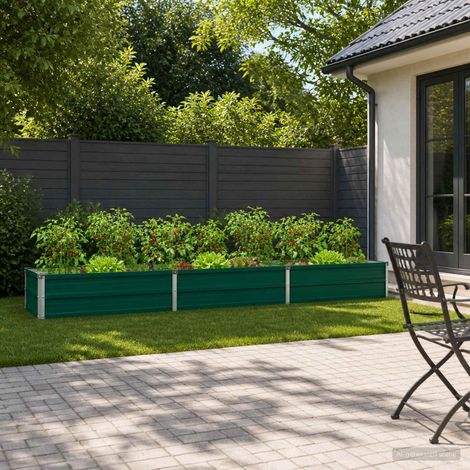 vidaXL Cama de Jardín Elevada Verde 240 x 40 x 24 cm (1/5)