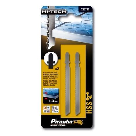 PIRANHA BLACK& DECKER 2 LAME PER METALLOTAGLIO FINE X25782 (1/5)