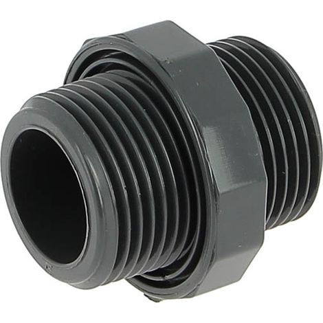 Raccord d'évacuation PVC mamelon union démontable 26x34 avec joint – Résistance à la corrosion – Connexion rapide pour plomberie (1/2)