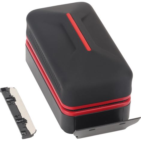 Brosse de nettoyage magnétique puissante pour aquarium, outil ergonomique de nettoyage d'aimant d'algues en verre avec grattoir amovible L, adapté pour 10 mm/0,4 pouces (1/5)