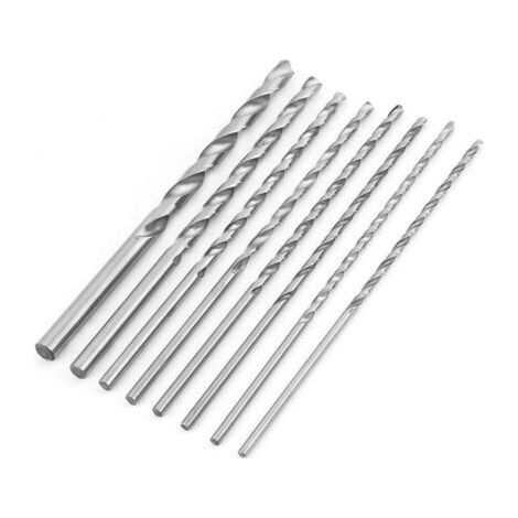 QORVA-8 forets HSS extra longs 200 mm, acier rapide, perçage profond. (1/5)