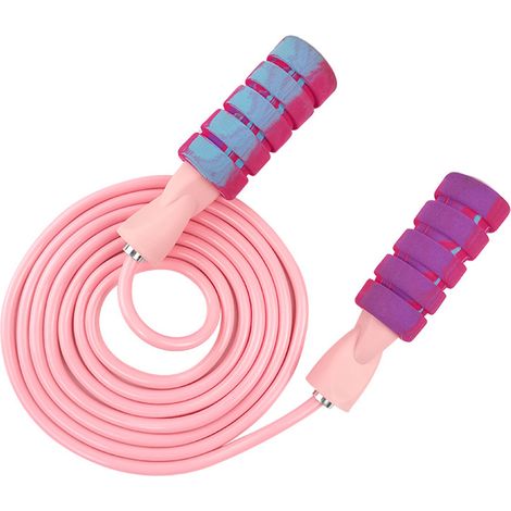 Corde à Sauter Réglable - Câble PVC 9 mm - Poignées Antidérapantes en Mousse - Pour Entraînement Fitness et Vitesse - 1 Pièce (1/5)