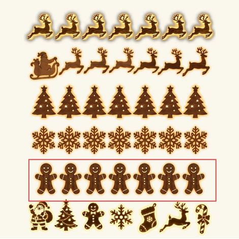 Lys upp julen med charmiga LED-renar LED Reindeer Light Up Christmas Gingerbread Man (7pca) -