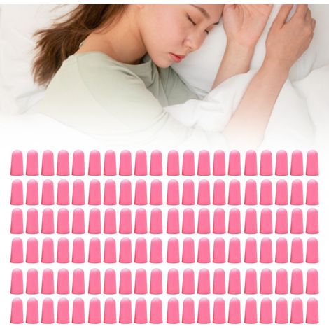 120-teiliges Set weicher PU-Ohrstöpsel, 38 dB Geräuschreduzierung, geräuschdämpfend zum Schlafen und Lernen, rosa (1/5)