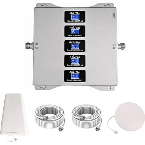 Amplificateur 4G Repeteur 4G Amplificateur Signal Mobile 5 Bandes Améliorez Votre 2G/3G/4G/partie 5G (1/5)