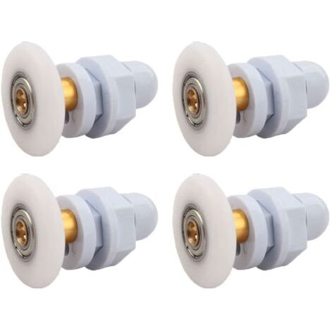 BUNTHAUS Roulettes Porte de Douche, 4 Pièces Roulette Porte Coulissante Douche en Laiton, Roulette Porte Coulissante, pour Remplacement de Douche Coulissante Verre Porte Coureurs Rouleaux (29MM) (1/5)