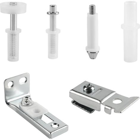 6 pièces Kit de réparation pour portes pliantes, pièce de rechange pour réparation de quincaillerie de portes pliantes avec pivots de 1 cm, roue de guidage de 2,2 à 2,5 cm et supports pour porte (1/5)