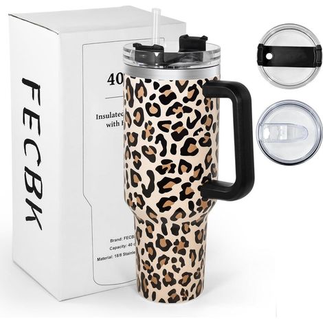 Thermobecher mit Strohhalm und Henkel 1,2L - Auslaufsicherer Edelstahl (1/5)