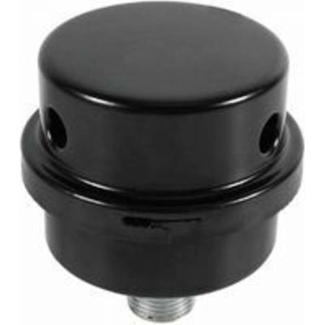 Silencieux pour compresseur d'air - Métal noir Métal Filtre d'admission d'air Filtre silencieux silencieux filetage 3/8 16MM pour pièces d'admission de compresseur d'air sans huile (1/5)