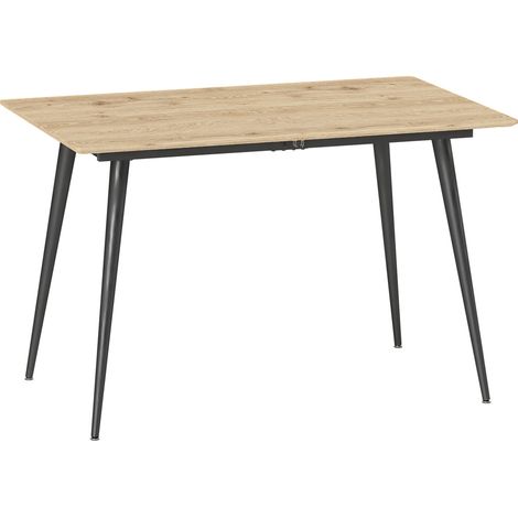 Table à manger extensible 120 à 160 cm, table de cuisine pour 6 à 8 personnes, cadre en acier robuste (1/5)