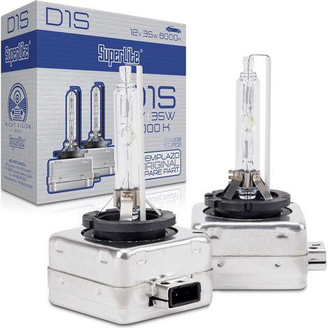 Jeu de 2 Ampoules Xenon D1S 12V 35W 6000K, Lumière Blanche, Phares Principaux, Conduite Nocturne (1/5)
