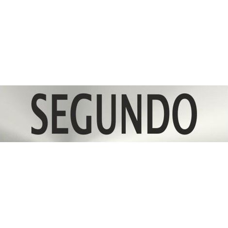 Señal informativa SEGUNDO de acero inoxidable números ordinales 50 x 200 mm SEKURECO (1/2)
