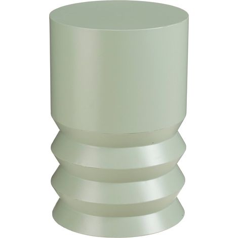 Table d'appoint ronde bout de canapé en fer design moderne fait main vert H46 x Ø30 cm - PANGIVO (1/5)