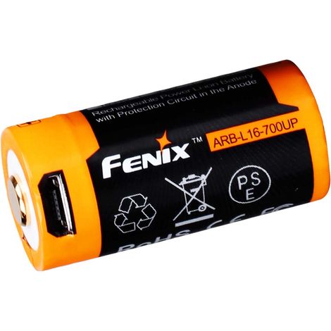 Batteria ricaricabile USB Li-ion 16340 FENIX ARB-L16-700UP 3,6V 700 mAh