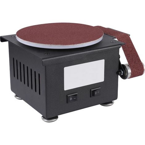 Meuleuse à bande, vitesse réglable, design compact, noir (1/2)
