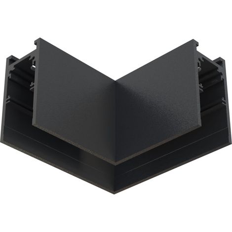 Nowodvorski LVM TRACK Magnetic Track Lighting LVM Accessories Horizontal 90° Corner Connector/Joiner, Surface-Mounted, 1-Circuit, Black Aluminium, Ceiling or Suspended Rail, 10164 (1/2)
