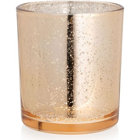 Bougie en verre doré avec détails translucides, 200 ml