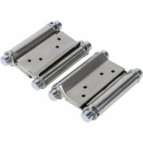 Pcs Charnières de Porte 3ih Charnieres De Double Action Ressort Charnières De Porte en Acier Inoxydable pour Portes d'interieures Bar Cafe (1/5)