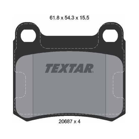 Kit de plaquettes de frein, frein à disque Textar 2068701 MERCEDES-BENZ