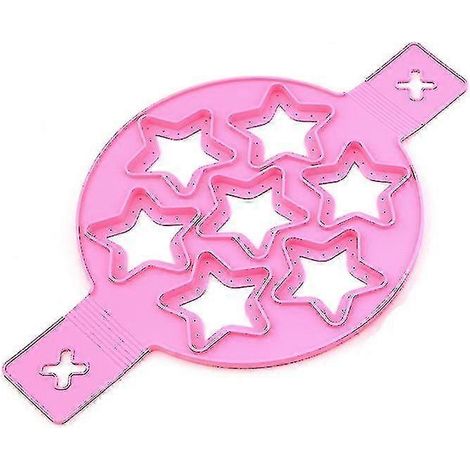 Moule à œufs en silicone antiadhésif, conception anti-fuite en silicone améliorée, moule à crêpes réutilisable en silicone antiadhésif (étoile rose).