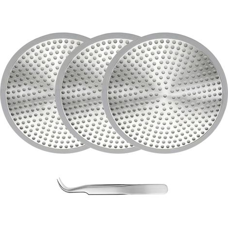 Lot 3 Grilles de Douche en Acier Inoxydable avec Pince à Épiler (1/5)