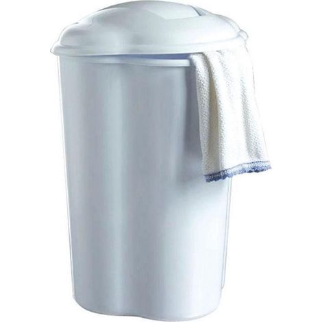 Corbeille à linge - 55 L - Blanc - Livraison gratuite