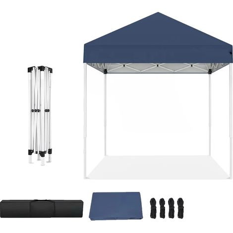 Pavillon, tragbares Design, verstellbare Höhen, Blau (1/2)