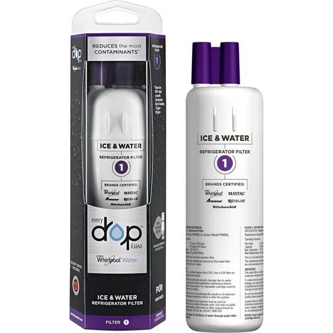 1 pieza de filtro de agua para refrigerador nuevo, compatible con el filtro de refrigerador de hielo y agua 1, adecuado para Edr1rxd1 (1/3)