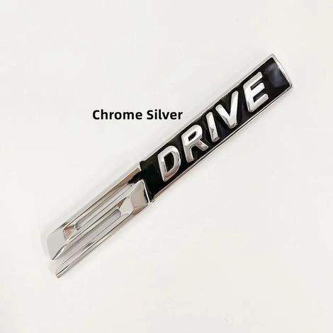 (Sdrive Chrome) - Emblème autocollant 3D en métal avec lettres XDRIVE, SDRIVE et EDRIVE, pour coffre arrière de voiture, compatible avec BMW E46, E39, E60, E90, F10, F30, E36, X3, X6, X5 et X7. (1/5)