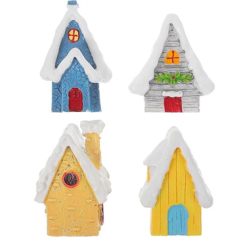 Décorations de Noël en résine pour la maison, ornements pour aquarium, décorations de cabane en rondins pour aquarium (1/5)