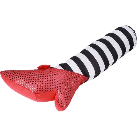 Décoration de Jambe de Sorcière à Rayures Halloween pour Jardin, Porche, Garage (1/5)