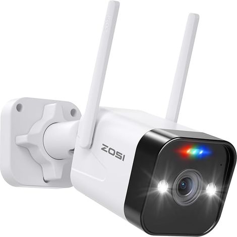 Caméra Surveillance WiFi Extérieure 4MP 2.5K IP Audio Bidirectionnel Alarme Sirène Spotlight Détection Véhicule Personne C188 (1/5)