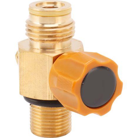 Adaptateur de remplissage de bouteille de CO2 G1/2 14 haute pression M18x1,5, convertisseur de filetage pour valve de remplissage CO2, pression maximale 5000 psi, couleur or (1/5)