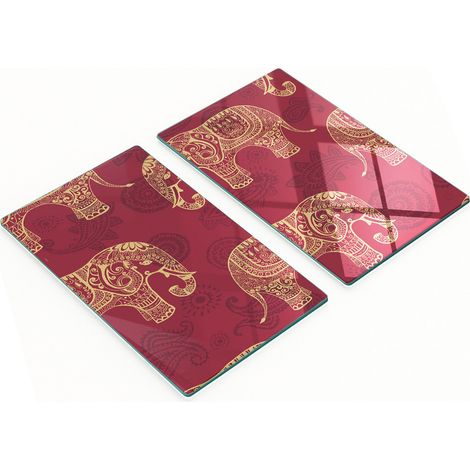 Tablas decorativas multifuncionales para cocina con dise帽o de elefantes, 2x30x52 cm.