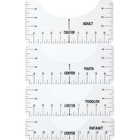 4-teiliges T-Shirt-Faltlineal, transparent, glatt, scharfe Ecken, Kunststoff-Ausrichtungshilfe für den Heimgebrauch (1/5)