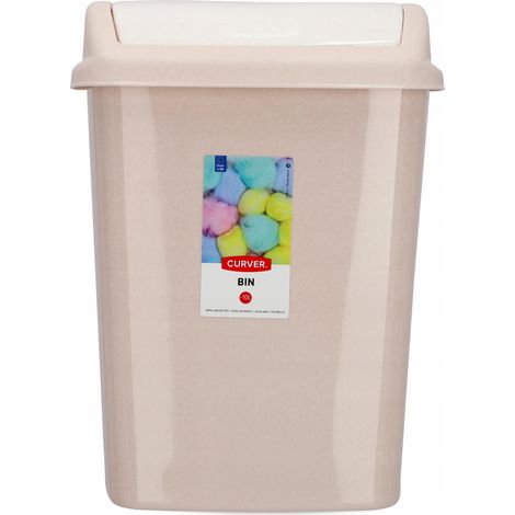 Curver Dominik 10L kippbarer Abfallbehälter, beige (1/5)