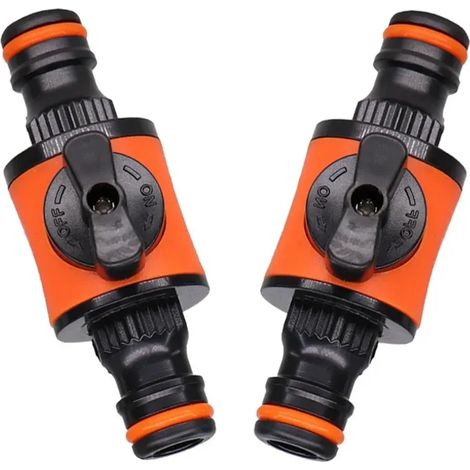 (1 pièce) Raccord de robinet d'arrêt égal 16 mm pour tuyau d'arrosage, adaptateur de robinet en plastique, joint rapide pour arrosage, irrigation et lavage de voiture. (1/4)