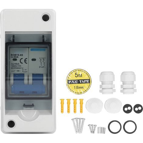 Disjoncteur miniature solaire PV, interrupteur de déconnexion 1000V DC, avec boîte de Distribution étanche IP65 (1/5)