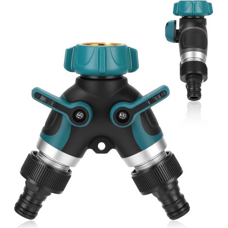 Distributeur Arrosage 2 Voies Robinet Double 3/4" Y-Distributeur (1/5)