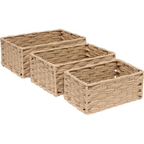 3 cestini tresse beige - 5five (1/5)