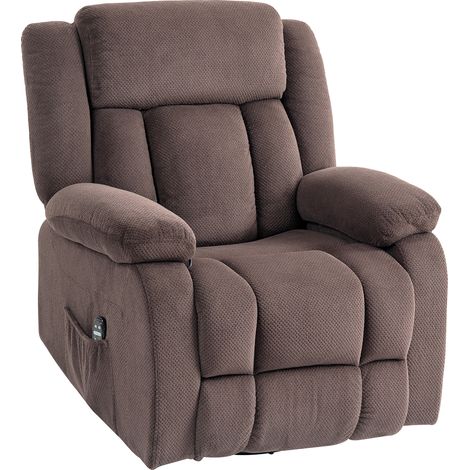 Fauteuil de massage pliable marron pour salon massage, points vibration, modes, chauffage lombaire, réglable, pivotant, rembourré, (1/5)